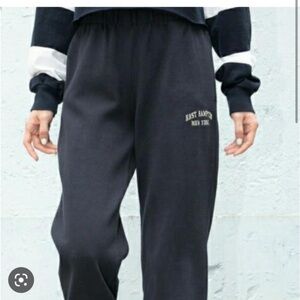 Brandy Melville East Hampton NY Sweatpants in Navy Blue corduroy